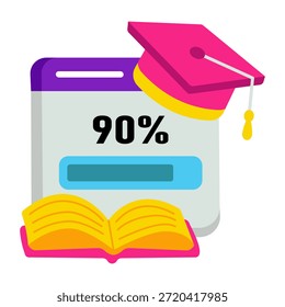 Un icono de diseño perfecto del Sitio web de la educación