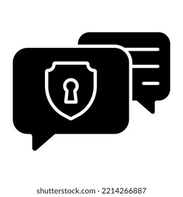 Perfektes Design-Symbol für verschlüsselten Chat 