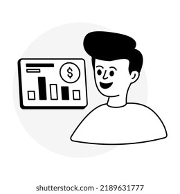 Perfect design icon of financial presentation