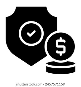 A perfect design icon of financial security

