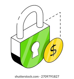 A perfect design icon of financial security