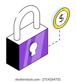 Un icono de diseño perfecto de la seguridad financiera