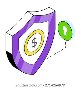 Un icono de diseño perfecto de la seguridad financiera
