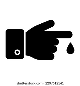 Perfect Design Icon Of Finger Cut