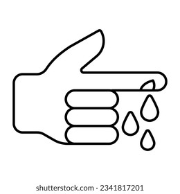 Perfect design icon of finger cut