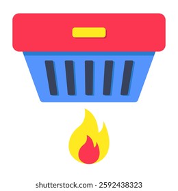Perfect design icon of fire detector