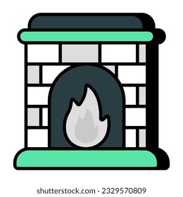 Icono de diseño perfecto de la chimenea 