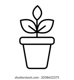A perfect design icon of flowerpot