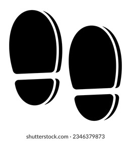 Perfektes Design-Symbol für Fußspuren 
