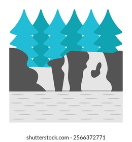 Perfect design icon of forest landscape