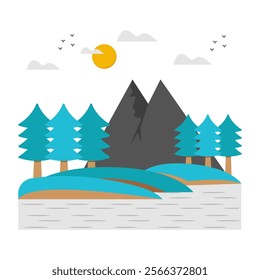 Perfect design icon of forest landscape