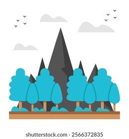 Perfect design icon of forest landscape