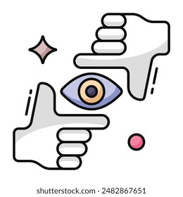 Eine perfekte Design-Ikone der Rahmenhand
