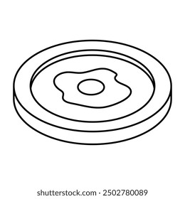 Perfect design icon of fried egg