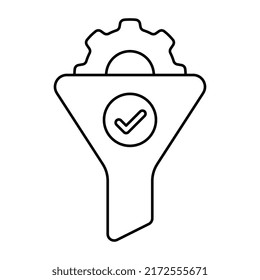 Perfect design icon of funnel setting
