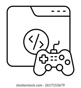 Perfect design icon of game development