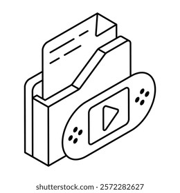 Perfect design icon of game folder