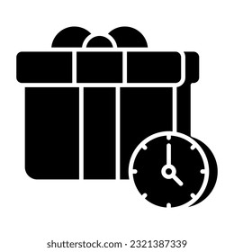 Perfect design icon of gift delivery time