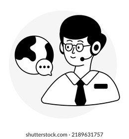 Perfect design icon of global chat