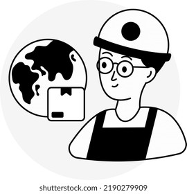 A perfect design icon of global delivery