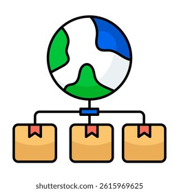 A perfect design icon of global delivery