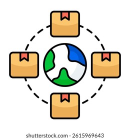 A perfect design icon of global delivery
