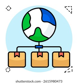 A perfect design icon of global delivery