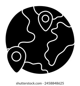 Perfektes Design-Symbol des globalen Standorts


