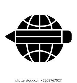 A perfect design icon of global writing 