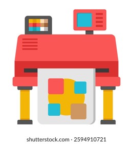 A perfect design icon of graphic printer