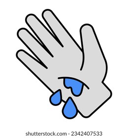 Perfect design icon of hand cut