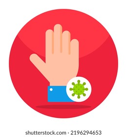 Perfect design icon of hand infection 