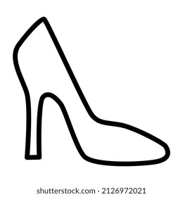 Perfektes Design-Symbol mit hoher Ferse

