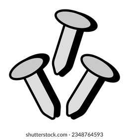 A perfect design icon of iron nails