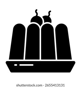 Un icono de diseño perfecto de pastel de gelatina