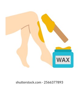 Perfect design icon of leg waxing