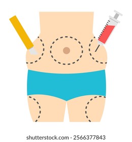 Perfect design icon of liposuction