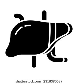 Icono de diseño perfecto del hígado