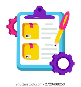 Icono de diseño perfecto de la lista logística