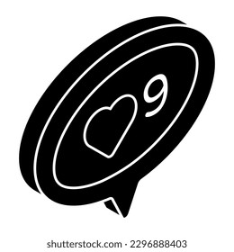 Un icono de diseño perfecto para el chat de amor