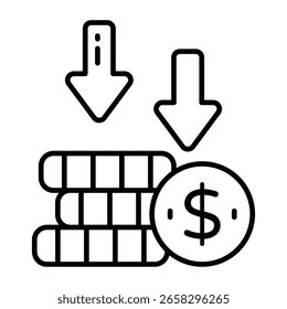 Perfektes Design-Symbol mit niedrigem Dollarwert
