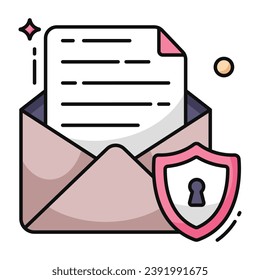 Perfect design icon of mail security 