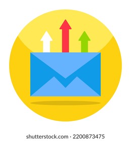 Perfect design icon of mail upload 