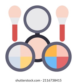 A perfect design icon of makeup palette

