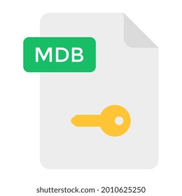 Un icono de diseño perfecto del archivo mdb 