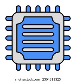 Icono de diseño perfecto del microchip 