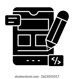 A perfect design icon of mobile design