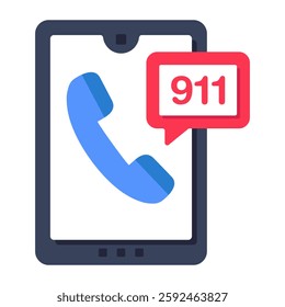 Perfect design icon of mobile 911 call