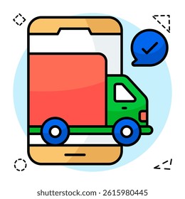 Perfect design icon of mobile cargo