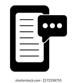 Perfect design icon of mobile chat